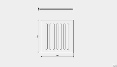 Grille ClassicLine Column 130 pour siphon carré