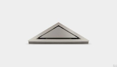 Panneau de drainage d'angle avec cadre de 25 mm HighLine Acier Brossé