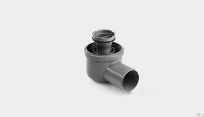 Module de drainage d'angle avec sortie horizontale 75 mm avec siphon amovible