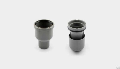 Module de drainage d'angle avec sortie verticale 75 mm avec siphon amovible