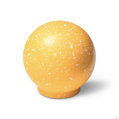 Bouton de meuble en bois Ren Melange Yellow & White 35, hêtre