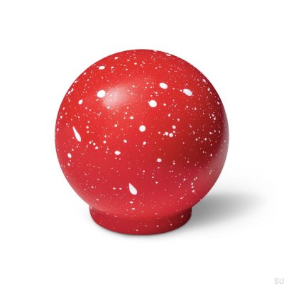 Bouton de meuble en bois Ren Melange Red & White 35, hêtre