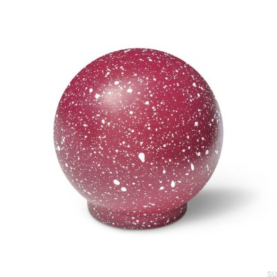 Bouton de meuble en bois Ren Melange Wine Red & White 35, hêtre