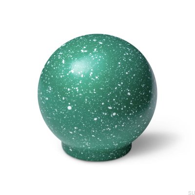 Bouton de meuble en bois Ren Melange Green & White 35, hêtre