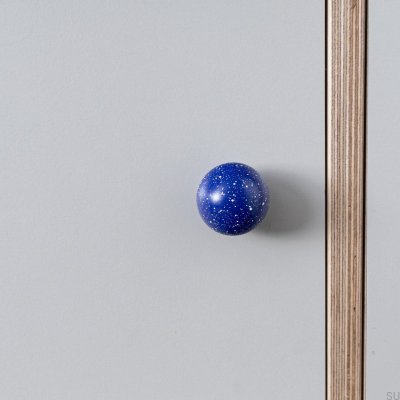 Bouton de meuble Ren Melange Bleu & Blanc 35 Bois Hêtre