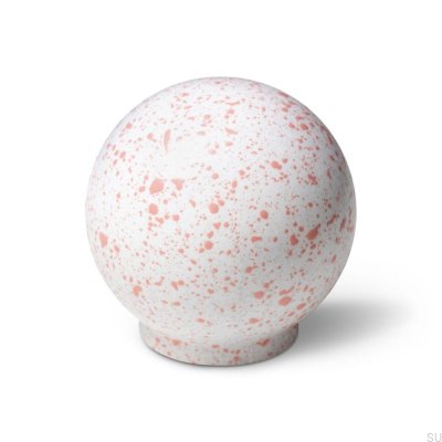 Bouton de meuble Ren Melange Blanc & Rose 35 Bois Hêtre