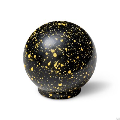 Bouton de meuble Ren Melange Noir & Jaune 35 Bois Hêtre