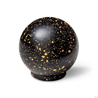 Bouton de meuble Ren Melange Noir & Orange 35 Bois Hêtre