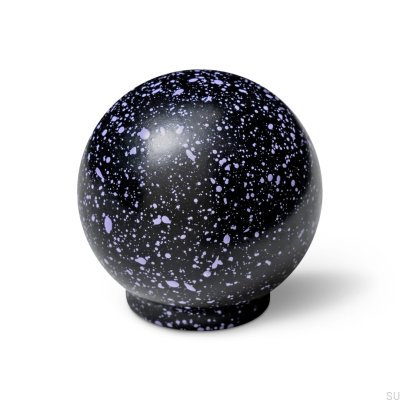 Bouton de meuble Ren Melange Noir & Violet 35 Bois Hêtre