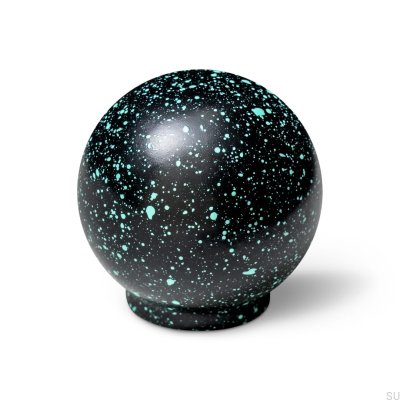 Bouton de meuble Ren Melange Noir & Vert Clair 35 Bois Hêtre