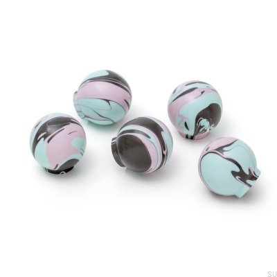 Bouton de meuble Ren Funky Noir 35 Bois Hêtre