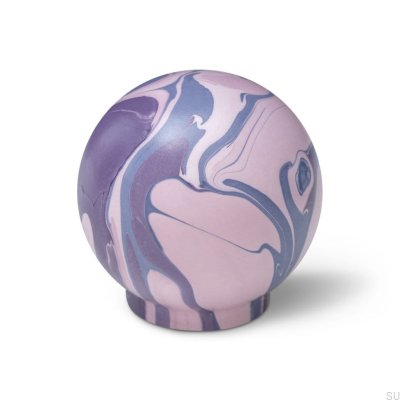 Bouton de meuble Ren Purple Rain 35 en bois de hêtre