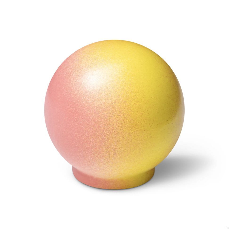Pnk&TlwGrdn--Gałka-meblowa-Ren-Gradient-Pink-&-Yellow-35-Drewniana-Bukowa-Vince-Skandynawskie-Uchwyty
