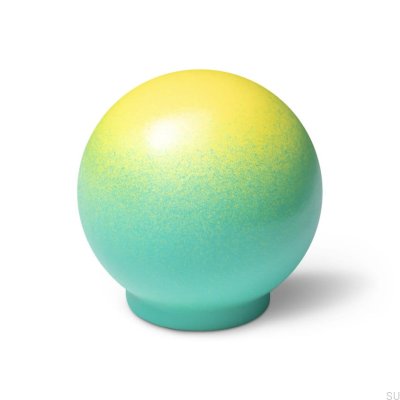 Bouton de meuble Ren Dégradé Citron sur Vert Clair 35 Bois Hêtre