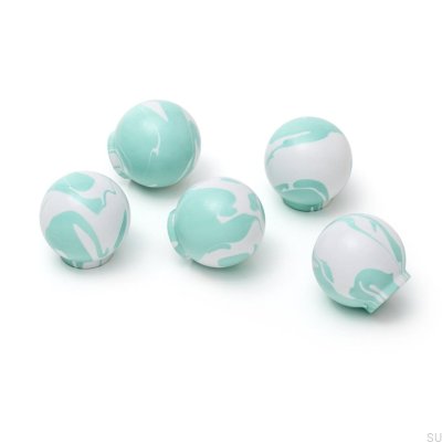 Bouton de meuble Ren Blanc Aqua Vert 35 Bois Hêtre
