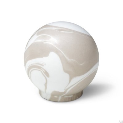 Bouton de meuble Ren Blanc Gris 35 Bois Hêtre