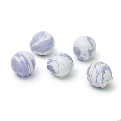Bouton de meuble Ren Blanc Lavande 35 Bois Hêtre