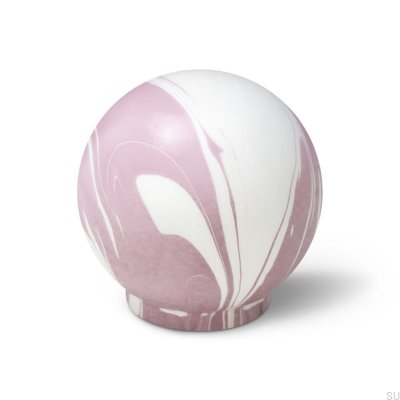 Bouton de meuble Ren Blanc Lilas 35 Bois Hêtre