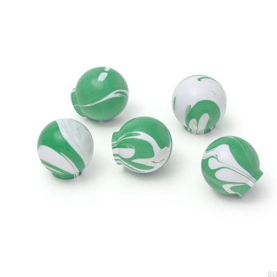 Bouton de meuble Ren White Rich Green 35 Hêtre en bois