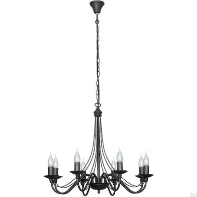 Lustre Rose 8 Métal Noir