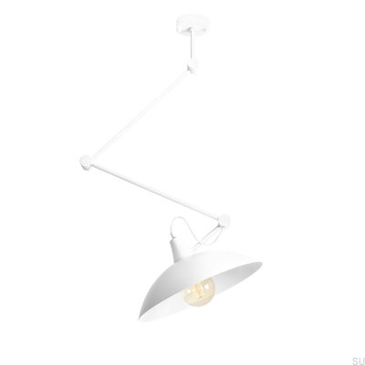 Plafonnier Melos en métal blanc