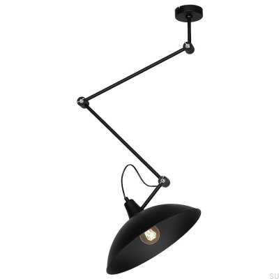 Plafonnier Melos en métal noir