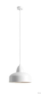 Lampe suspendue Como en métal blanc