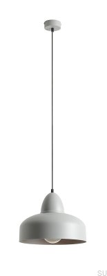 Lampe suspendue Como en métal gris
