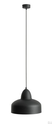 Lampe suspendue Como en métal noir
