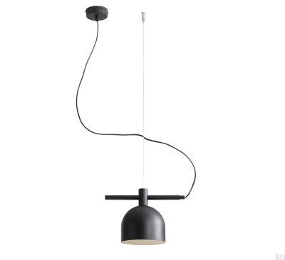 Lampe suspendue en métal noir Beryl