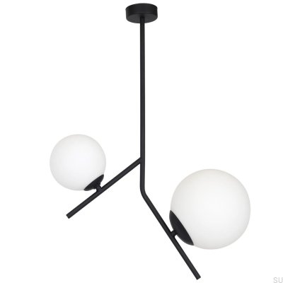 Plafonnier Gallia 2 en métal noir