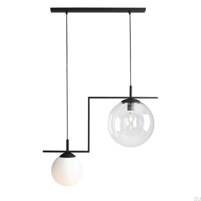 Lampe suspendue Zac 2 Mix en métal noir