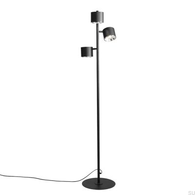 Lampadaire Bot Métal Noir