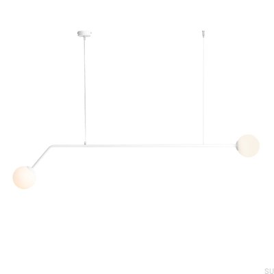 Lampe suspendue blanche en métal pur