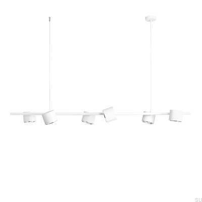 Lampe suspendue Bot 6 en métal blanc