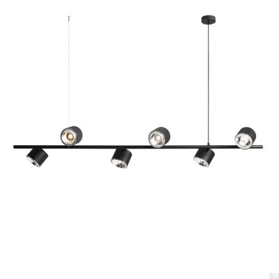 Lampe suspendue en métal noir Bot 6