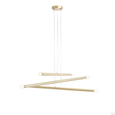Lampe suspendue en laiton Tubo 6