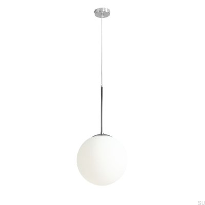 Suspension Bosso Medium 30 en métal argenté chromé
