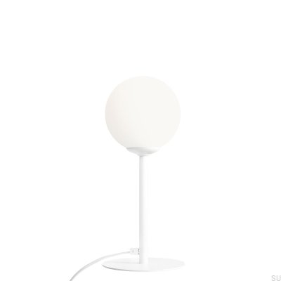 Lampe de bureau Pinne en métal blanc