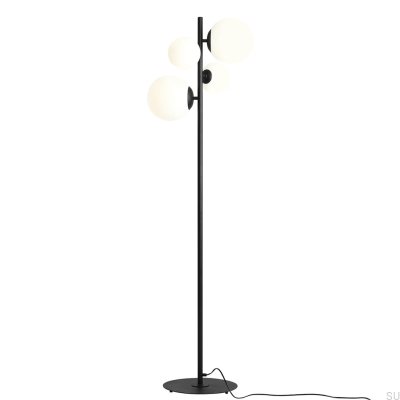 Lampadaire Bloom en métal noir