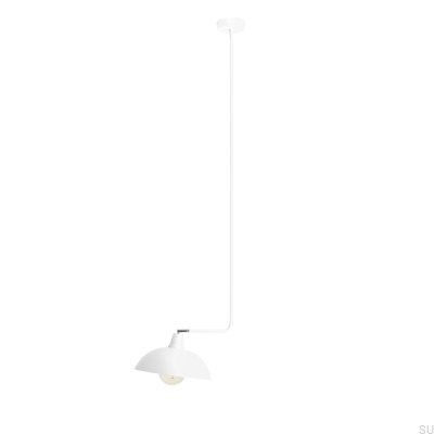 Plafonnier Espace Long en métal blanc