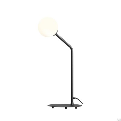 Lampe de bureau noire en métal pur