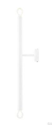 Applique Tubo 2 S en métal blanc