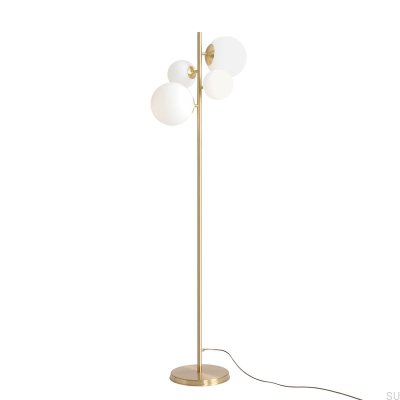 Lampadaire Bloom en laiton brossé