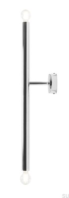 Applique Tubo 2 S Métal Argent Chrome