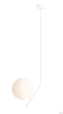 Plafonnier Gallia Long en métal blanc
