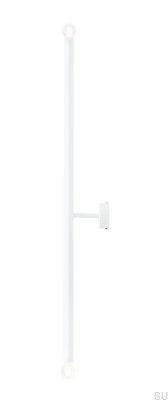 Applique murale Tubo 2 L en métal blanc