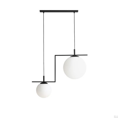Lampe suspendue en métal noir Zac 2