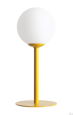 Lampe de bureau Pinne en métal moutarde
