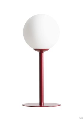 Lampe de bureau Pinne en métal bordeaux